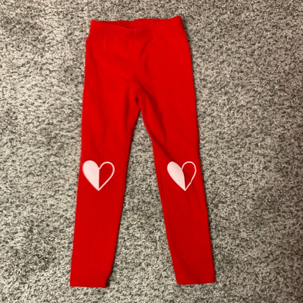 Toddler girl heart leggings